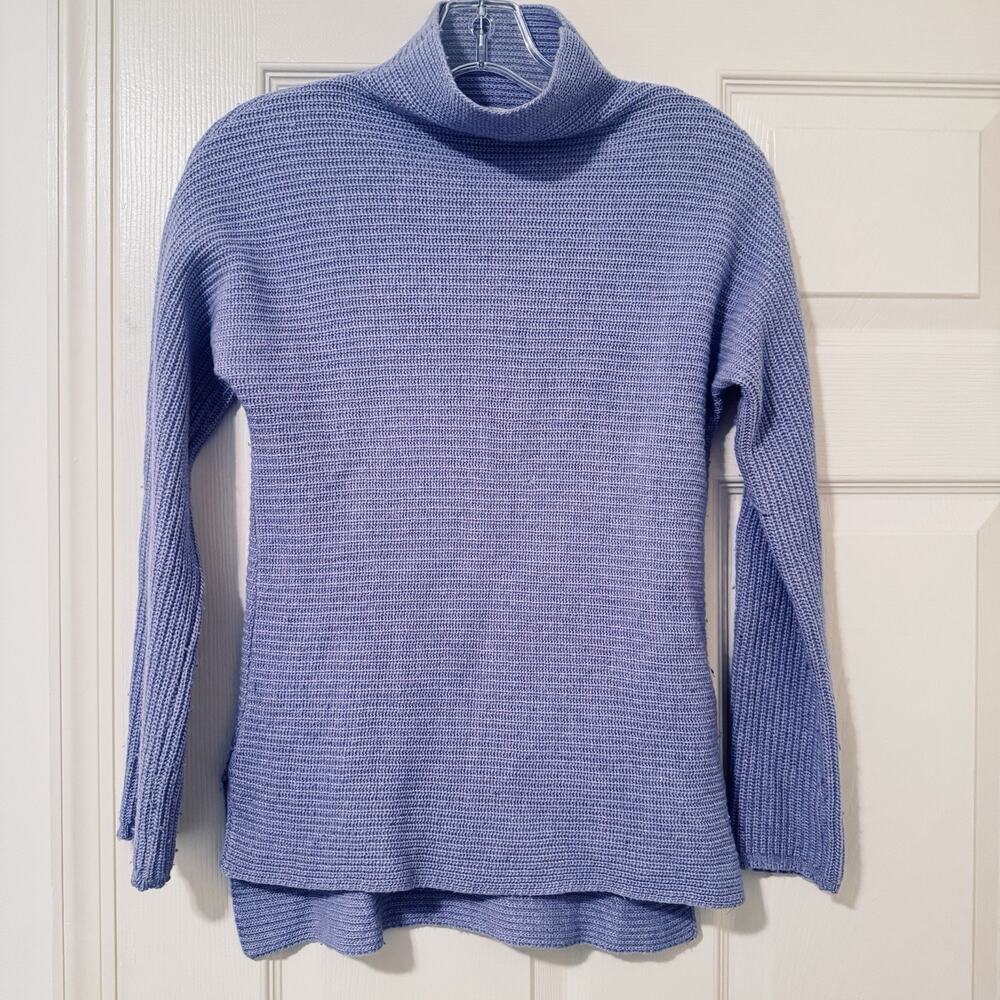 Bartolini Made In Italy Wool Cashmere Turtleneck Sweater Lavender Purple Size S‎